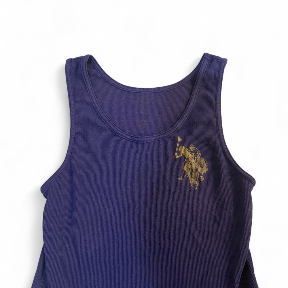 Purple Polo Ralph Lauren Ribbed Tank Top - Picture 2 of 5